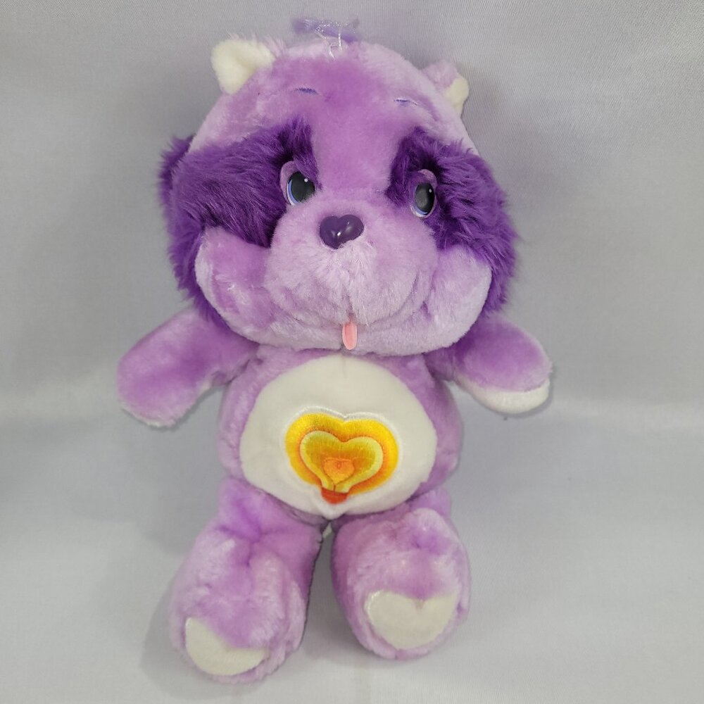 Care Bears Cousins 1984 Vintage 12" Plush Bright Heart Racoon by Kenner